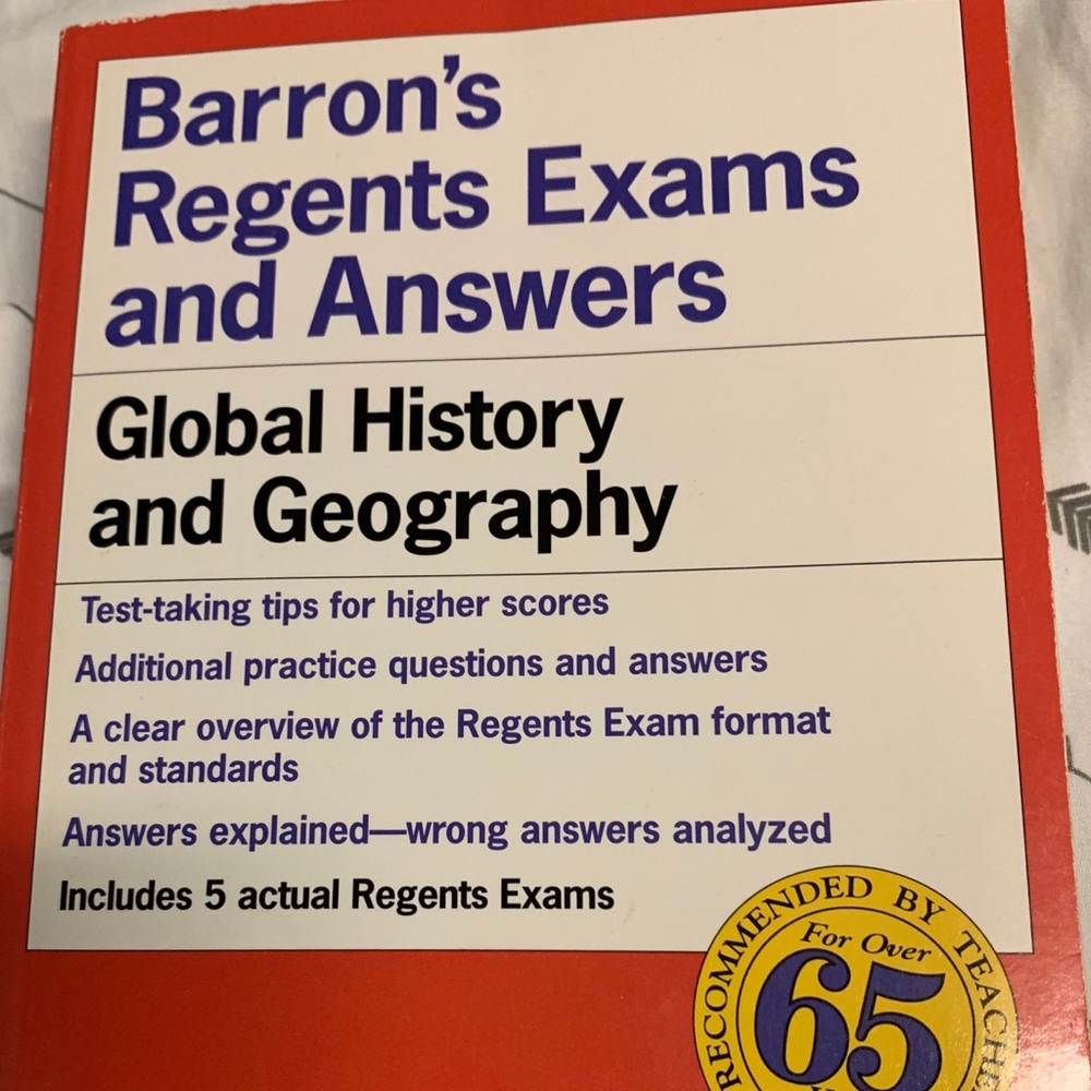 Barrons regents exam and answers book for global